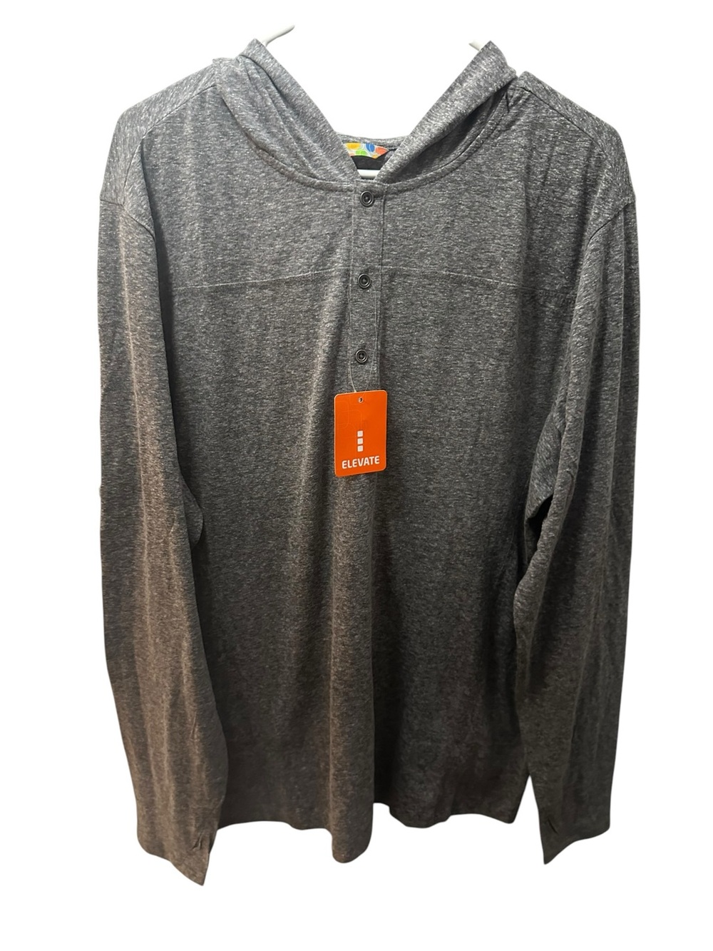 Elevate Long Sleeve Hooded Tshirt size large NWT